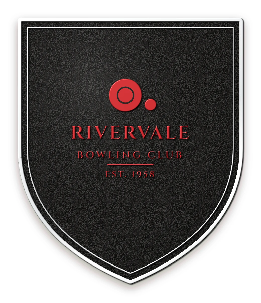 Embossed design idea: shield shaped club plaque with red painted raised lettering on black and an aluminium border