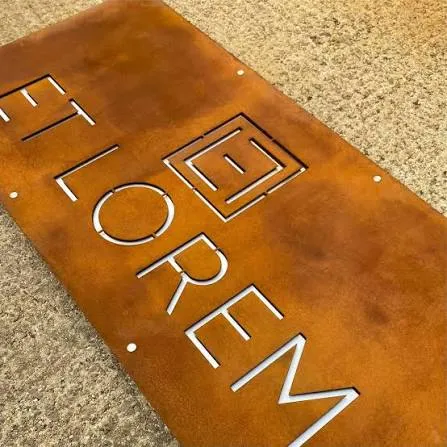 Example of our laser cutting & house signs work
