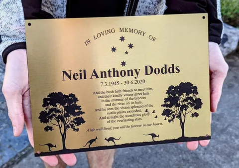 Example of our memorial plaques work