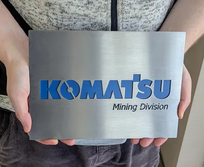 Example of our name plates work