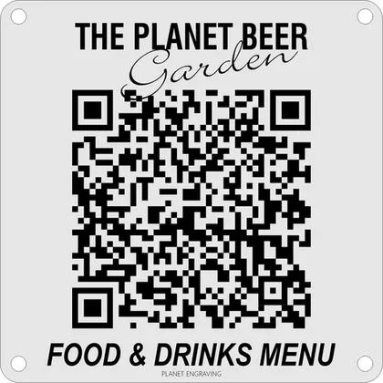 Example of our qr code menu plates work