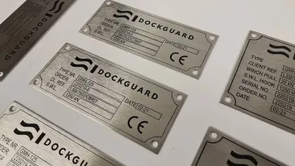 Example of our rotary & acid etched plates work