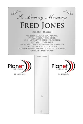 Memorial garden plaque