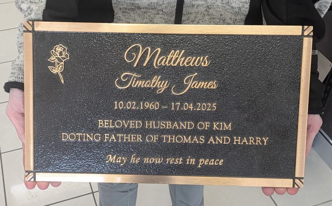 Example of our embossed plaques work