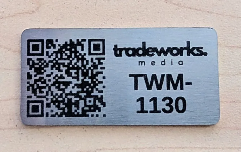 Example of our asset & qr code tags work